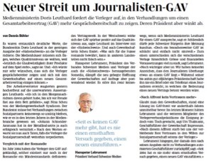 Neuer Streit um Journalisten-GAV