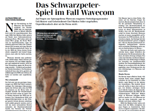 Schwarzpeterspiel im Fall Wavecom