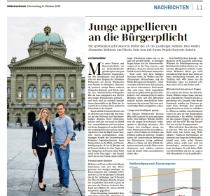 Junge appellieren an die Bürgerpflicht